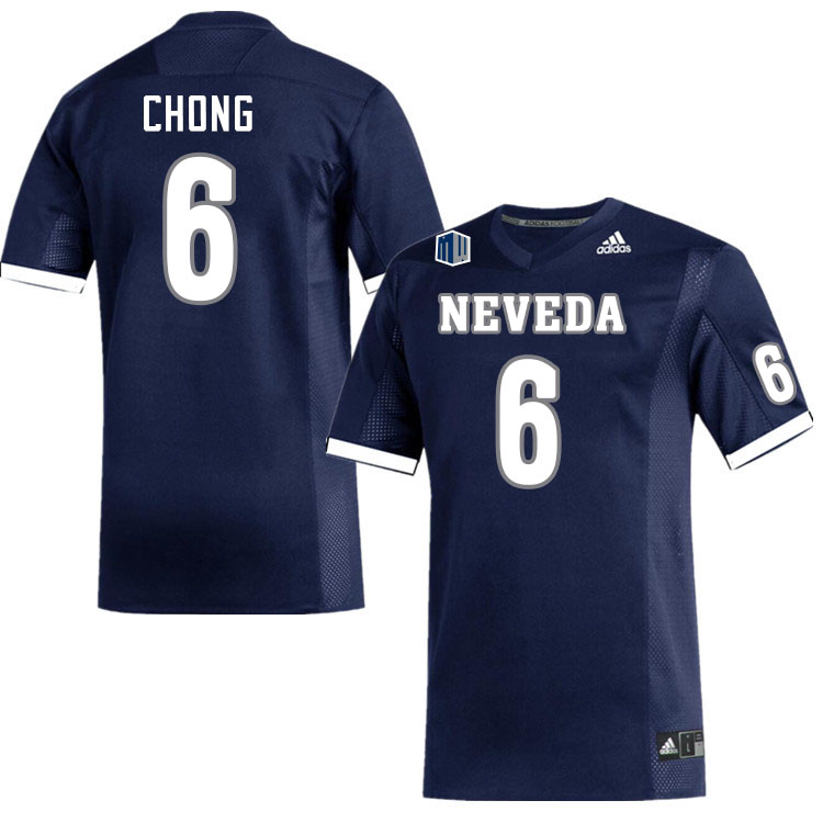 Men-Youth #6 Jonah Chong Neveda Wolfpack 2023 College Football Jerseys Stitched-Navy